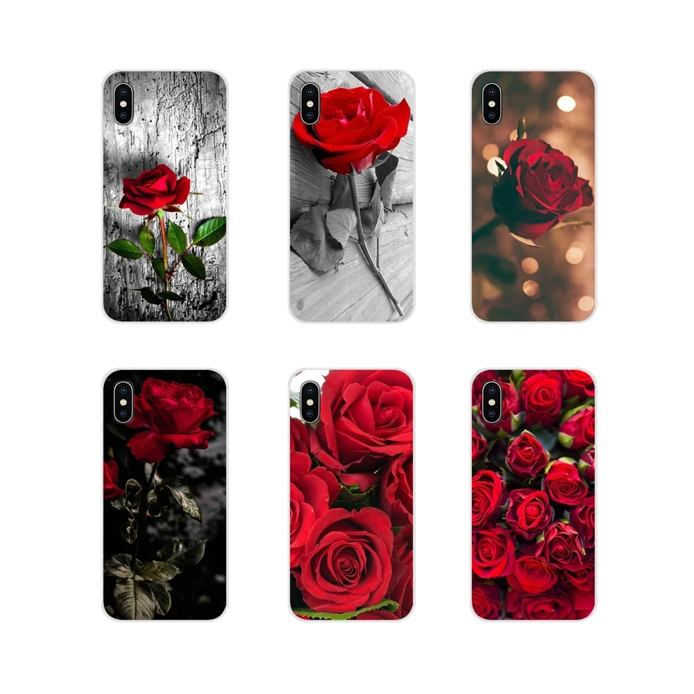 Для samsung A10 A30 A40 A50 A60 A70 Galaxy S2 Note 2 3 большое ядро Prime прозрачный чехол из материала tpu красивый садовый красные розы цветы