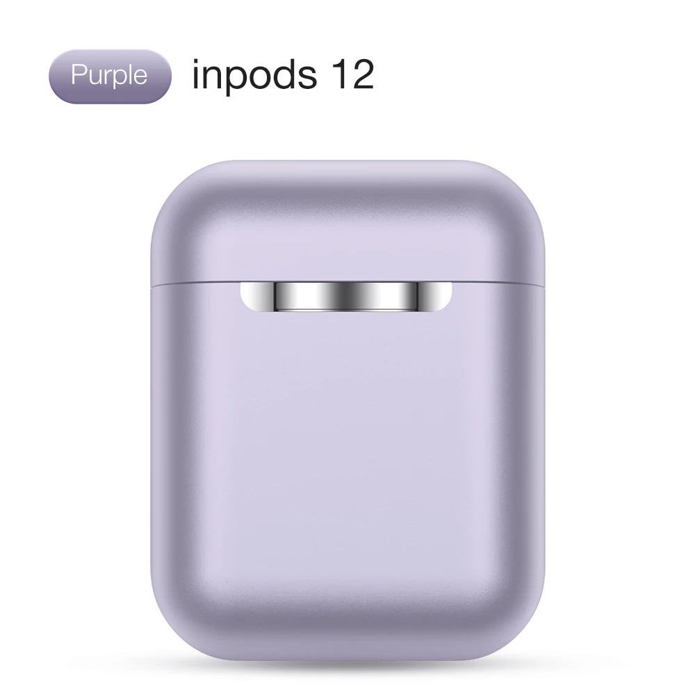 Дропшиппинг inPods 12 TWS Bluetooth 5,0 наушники i12 TWS Macaron 3D беспроводные наушники сенсорное управление Модель AAA Качество - Цвет: Purple