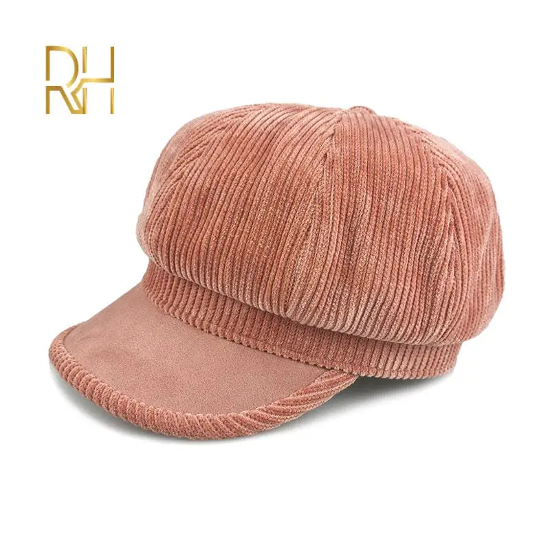 pink newsboy cap