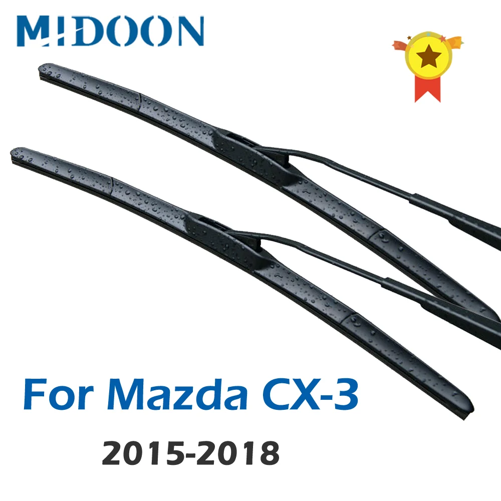 Midoon Wiper Blades For Mazda Cx9 ( Cx9 ) Fit Hook Arms / Push Button