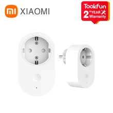 Xiaomi-enchufe inteligente Mi versión Global, adaptador de corriente de 16a para la UE, inalámbrico, extensión de enchufe, Control remoto por aplicación Mi Home