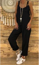 

Women's Jumpsuits Loose Oversize 2021 Solid Color Casual Linen Cotton Jumpers Female Distressed One Piece Outfit Rompers Boho