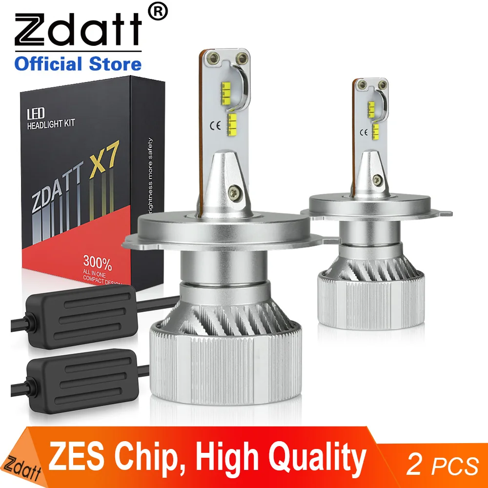 ZDATT H7 LED H4 H11 светодиодные лампы автомобиля H1 H8 H9 9005 HB3 9006 HB4 светильник светодиоднй