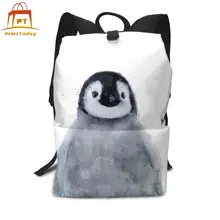 Рюкзак с пингвинами рюкзаки с пингвином мульти карман Мужская-женская сумка подростковый узор трендовые университетские сумки