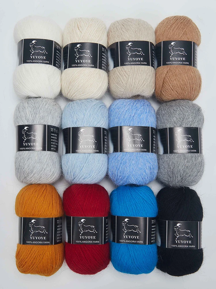 TEHETE 100% Cashmere Yarn for Crocheting 3-Ply Warm Soft Luxurious Fuzzy Knittin