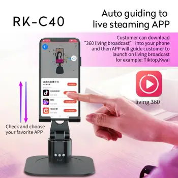 

Portable PTZ Camera Selfie Shooting Gimbal Face Object Tracking Selfie Stick Apai Genie Smart Phone Holder For Vlog