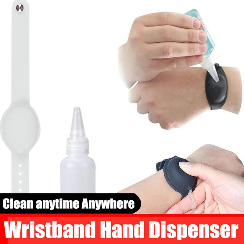 

Hand Sanitizer Hydroalcoholic Gel Dispenser Bracelet Disinfectant Bracelet Silicone Adjustable Dispenser Bracelet Wristbands