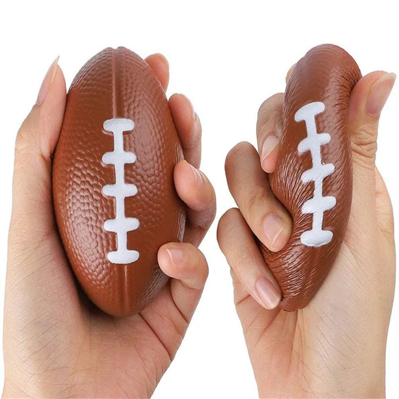 

Soft PU Foam Rugby Squeeze Ball Kids Adults toys Gift Squeeze Venting Stress Reliever Ball Hand Exercise Pet Training Toy