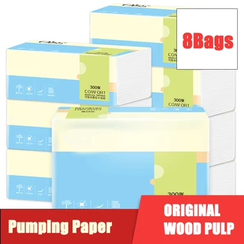 

8 bag/Lot Toilet Paper Toilet Tissue Home Bath Toilet Roll Paper Primary Wood Pulp Toilet Paper Tissue Roll 24h Fast Shipping
