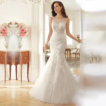 

LPTUTTI Beading Lace New Sexy Size Princess Bridal Marriage Gown Bride Simple Party Events Long Luxury Wedding Dresses