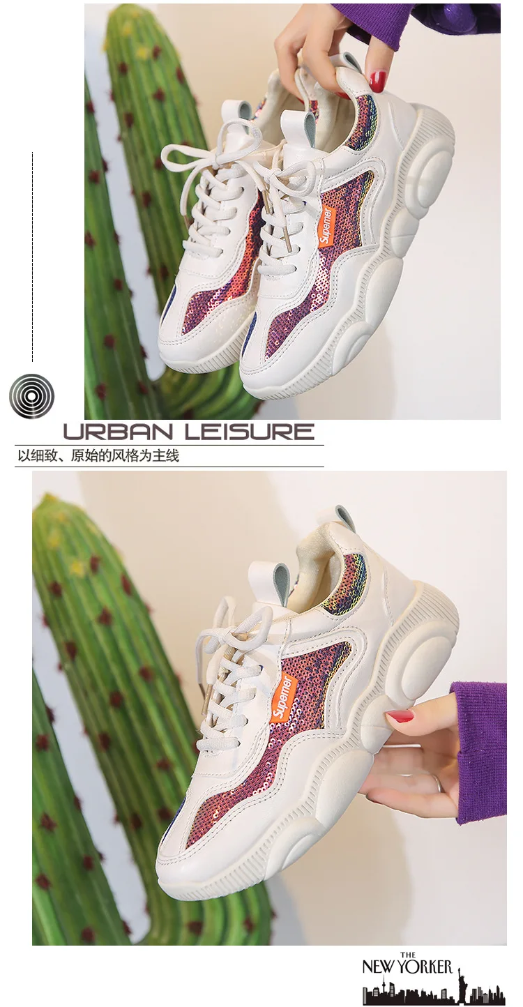 Спортивная женская обувь; коллекция года; сезон весна-осень; Новинка; обувь для папы; Повседневная дышащая женская обувь с блестящей подошвой в виде медведя;