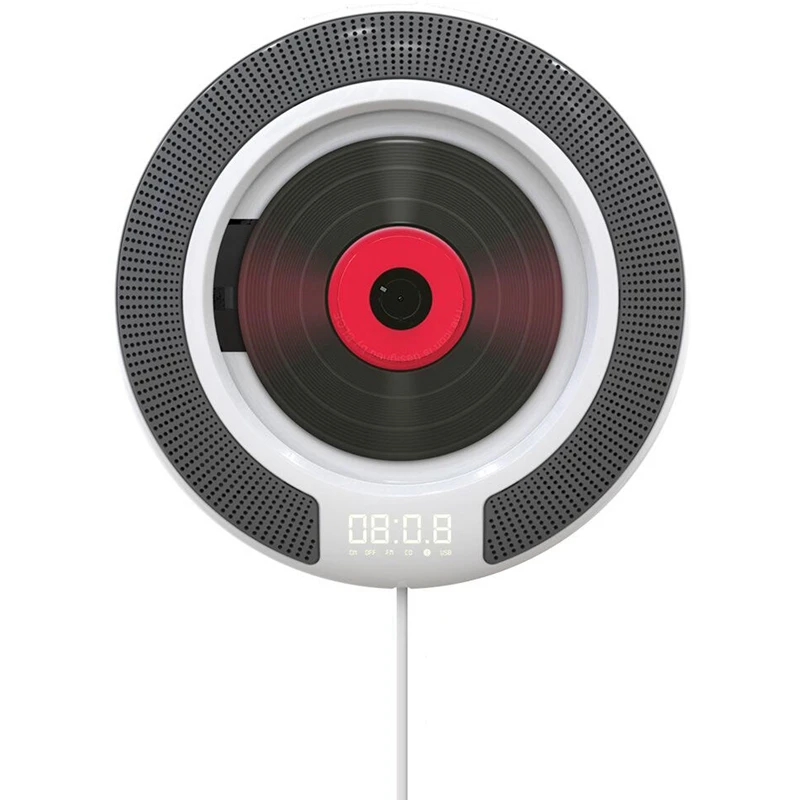 

Portable CD Player with Bluetooth Wall Mountable FM Radio Built-In HiFi Speakers with Remote Control Headphone Jack
