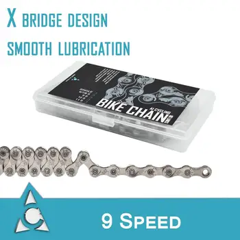 

Mountain Bicycle Road Bike Chain 9 Speed bike chain 116 links For Shimano Campagnolo and SRAM