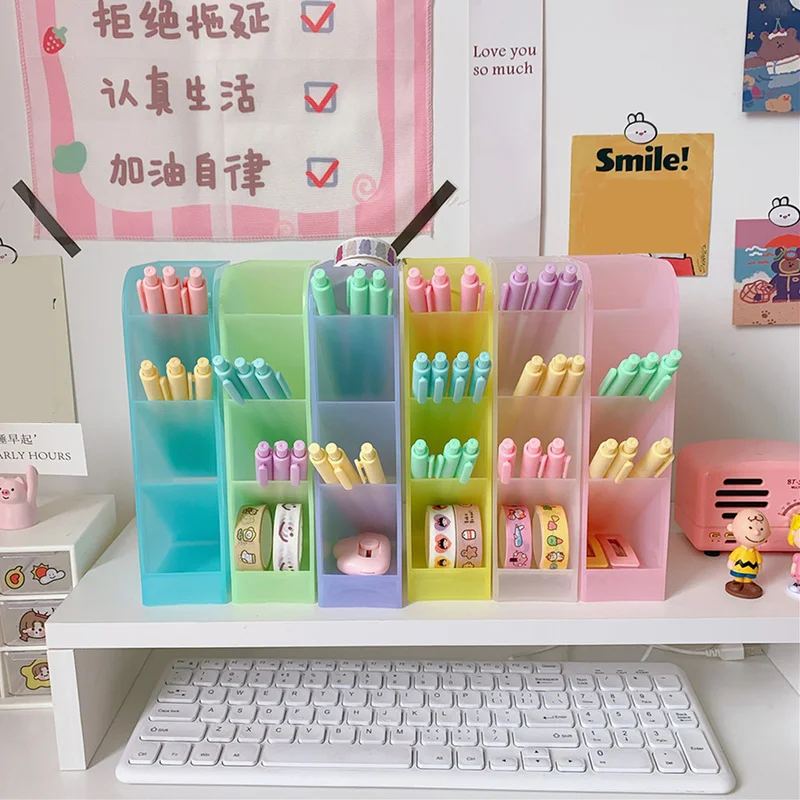 Новое поступление серия макарон настольная подставка для ручек коробка хранения