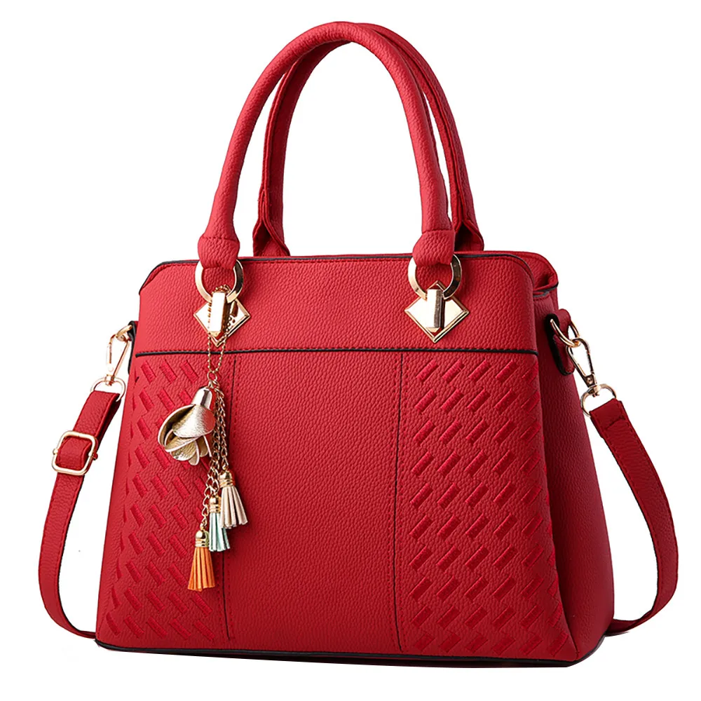 Брендовые женские кожаные сумки, женская большая сумка, женские сумки на плечо из искусственной кожи, женские сумки,# T3G - Цвет: Red
