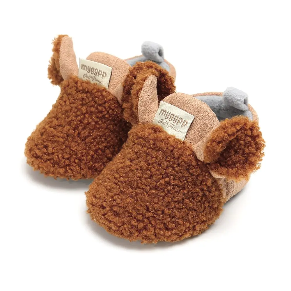 Autumn Winter Newborn Baby Shose Boys Girls Toddler Shoes Fleece Warm Soft Snow Booties Infant Shoes First Walkers 0-18M