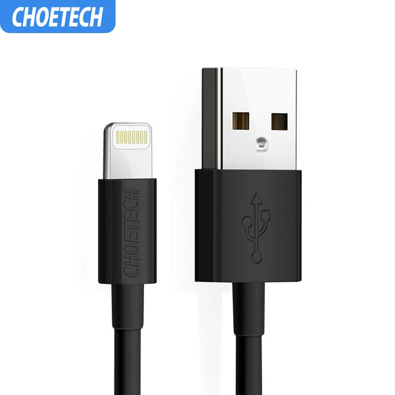 CHOETECH MFi, кабель USB для iPhone X Xs Max XR 2.4A Быстрая зарядка Lightning USB зарядное устройство для iPhone 6 7 8Plus Кабель UCB шнур