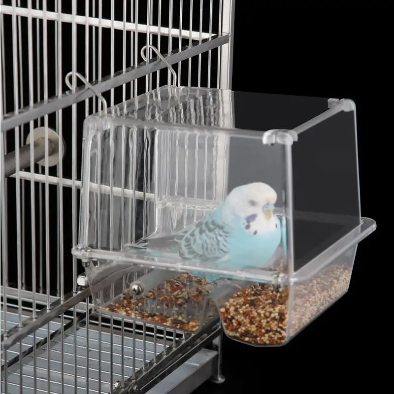 Parrot Bird Feeder Transparent Canary Feeding Box Pigeon Supplies Cage Accessories Devices 1 Pc | Дом и сад