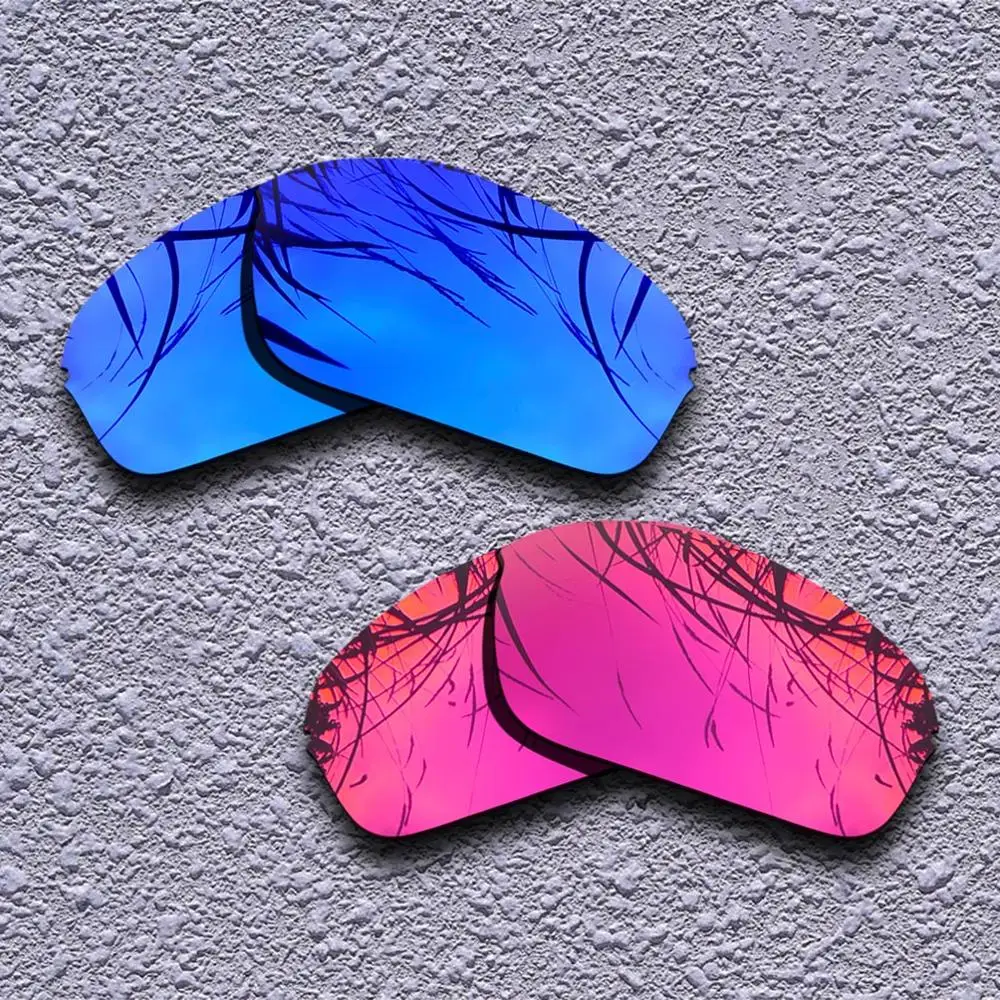 Purple-Purple Red 2 пары поляризованных сменных линз для солнцезащитных очков в стиле Оукли с полупроводниковым покрытием 2,0-несколько вариантов - Цвет линз: Purple-Purple Red