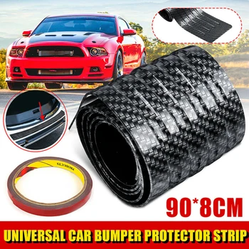 

90cm 4D Rubber Strip Car Rear Sill Plate Bumper Body Guard Trim Protector