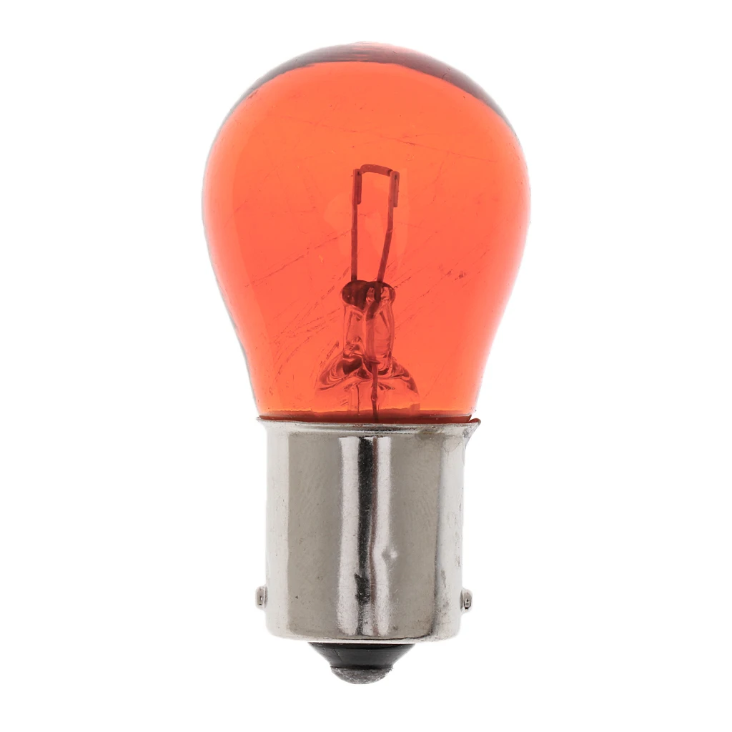 4pcs Amber 1156 BA15S Bulb Bayonet Base Lamp 21W Turn Signal Light