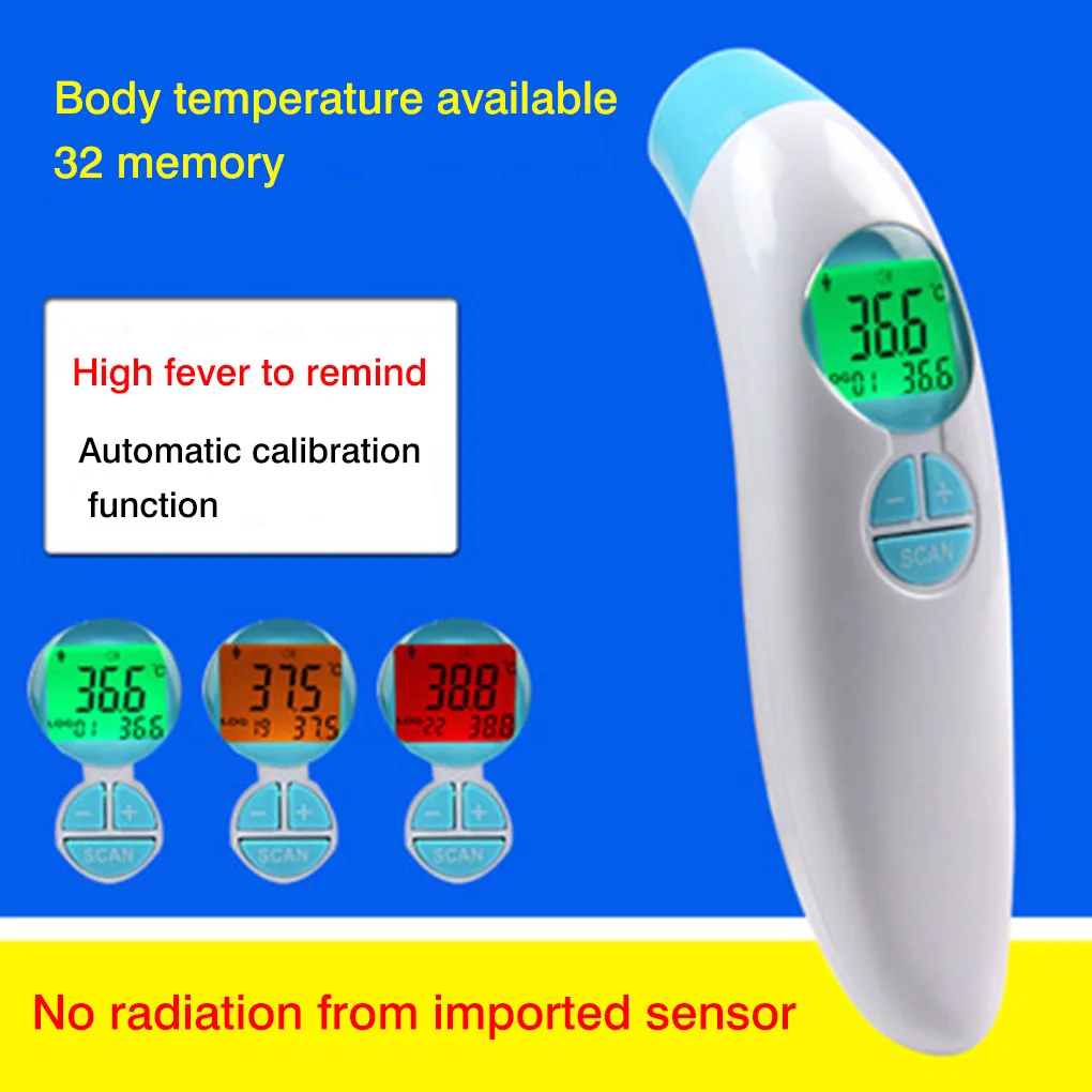 

Non-contact Infrared Digital Thermometer Adults Forehead IR Temperature Meter Tester