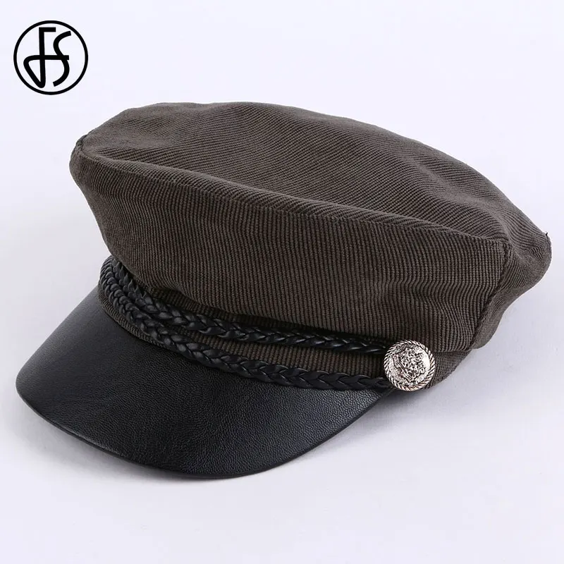 Grey Newsboy Caps FS Модные женские кепки Newsboy, винтажная Черная кепка в британском стиле, Теплые Ретро Восьмиугольные шляпы, женские береты для зимы - Цвет: Grey Newsboy Caps