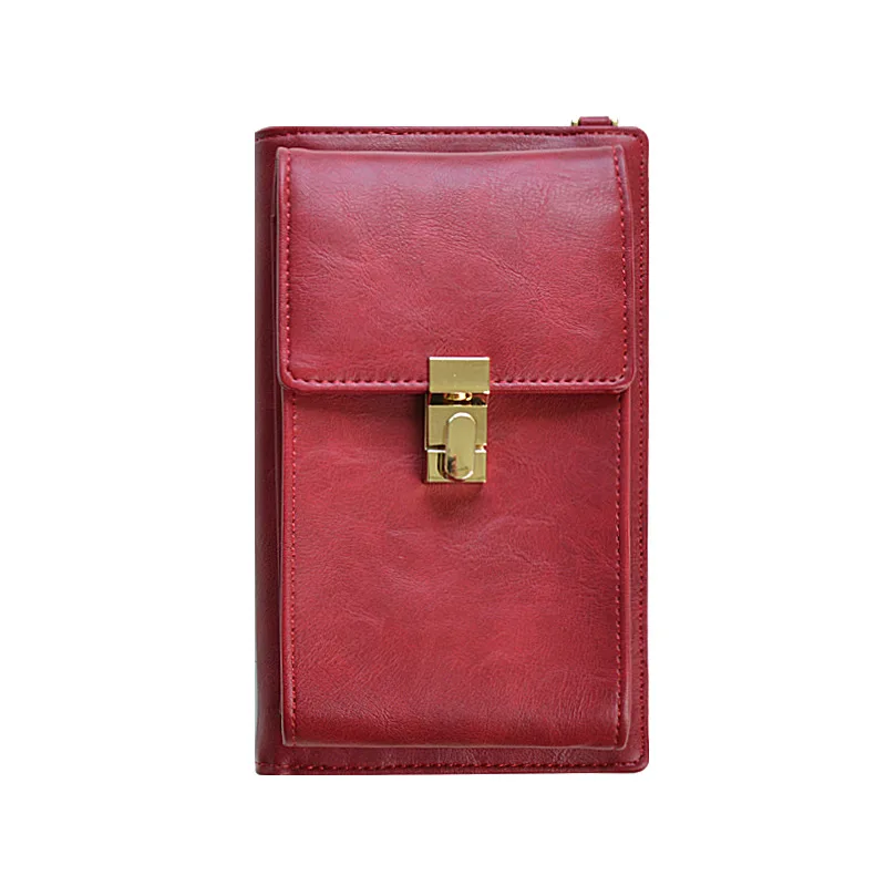 9055 wine red Новая модная сумка для телефона из искусственной кожи, женская сумка через плечо, кошелек для монет, вместительная Минималистичная Портативная сумка-мессенджер - Цвет: 9055 wine red