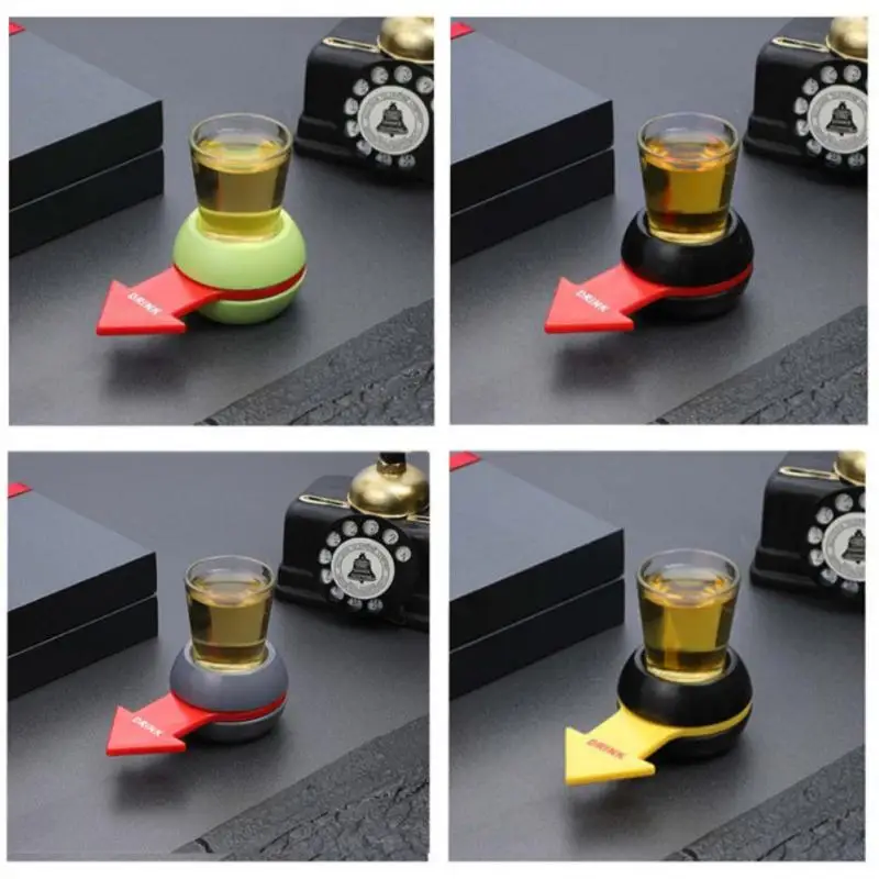 Pointer Shot Spinner Party Game Spin Drinking Game Kit de tasse en verre Flèche rotative Bière Vin Jeu de société Table Cadeaux Divertissement_voghion.com