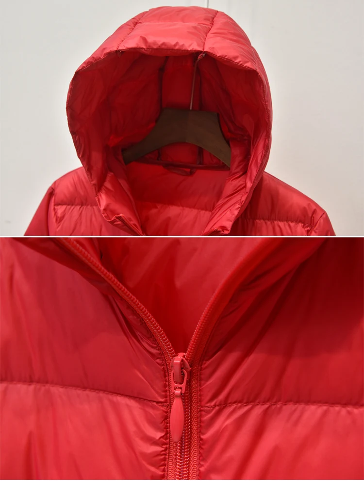 Женское длинное пуховое пальто осенне-зимняя пуховая куртка-Парка женская ультра легкая верхняя одежда пальто с капюшоном Большие размеры 3XL AB1615