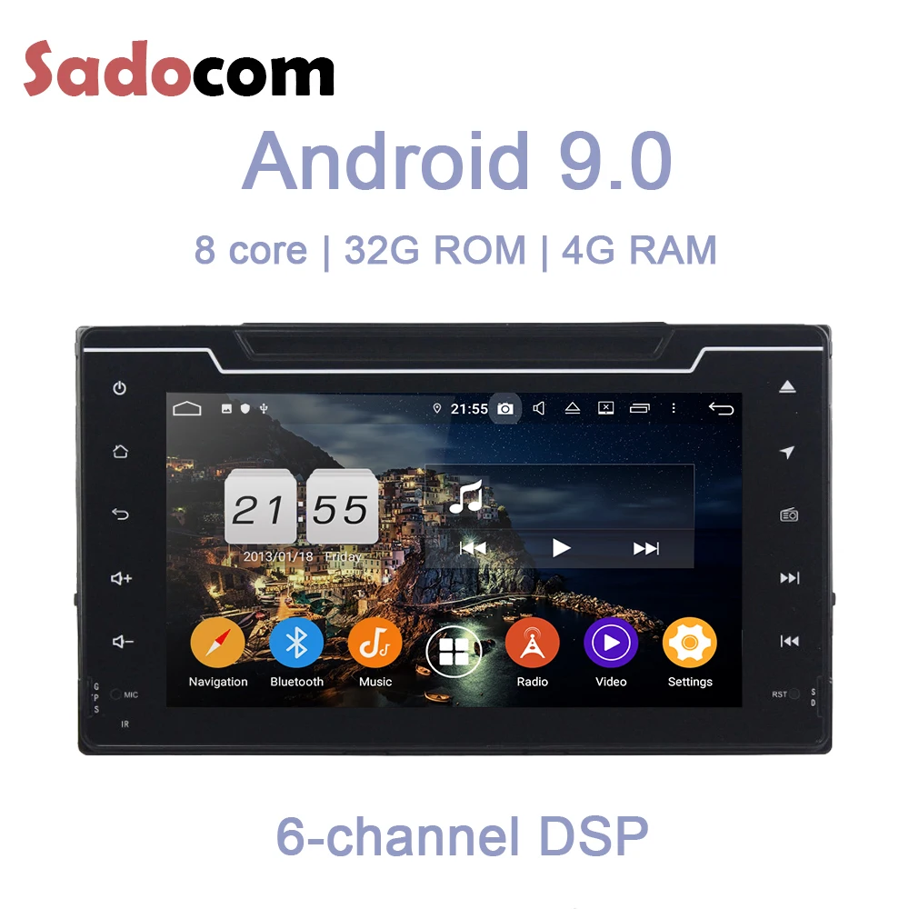 " Android 9,0 4G ram 32GB 8 core автомобильный DVD мультимедийный плеер Wifi RDS радио USB BT GPS ГЛОНАСС карта для Toyota COROLLA