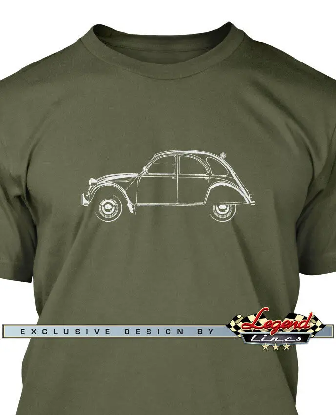 

Citroen 2CV Deux Chevaux Men T-Shirt - Multiple Colors Sizes French Classic Car