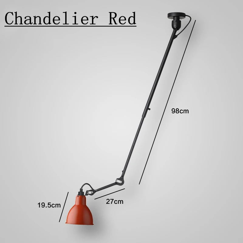 Chandelier Red Скандинавские бра домашний декор в стиле ретро стимпанк Настенный светильник лампа для гостиной спальни прикроватная чердак 110 В 220 В красный желтый черный E27 - Цвет абажура: Chandelier Red