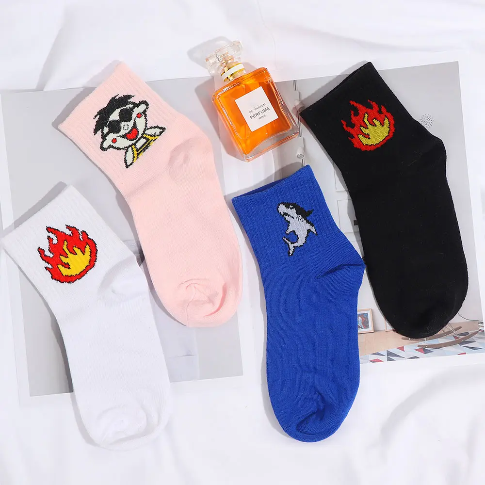 Повседневные хлопковые носки в стиле Харадзюку для женщин и мужчин; женские носки с забавными помпонами; креативные носки для влюбленных; Лидер продаж; Calcetines