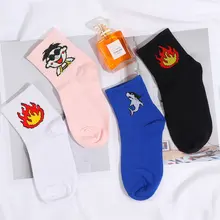 Повседневные хлопковые носки в стиле Харадзюку для женщин и мужчин; женские носки с забавными помпонами; креативные носки для влюбленных; Лидер продаж; Calcetines