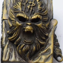 HG винтажная латунная ручная Тяжелая 200 г керосин обезьяна Будда 3D зажигалка