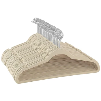 

Slippery Velvet Hanger-suit Hanger (50 Pieces) Ultra-thin Space-saving Rotating Hook Strong and Durable Hanger