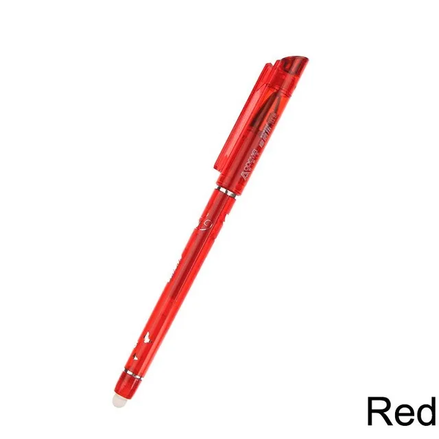 1pc red pen 12 шт. стирающаяся ручка с пастой гелевой ручкой 0,5 мм синие Черные чернила Волшебные гелевые ручки офисные школьные принадлежности канцелярские инструменты для письма подарок - Цвет: 1pc red pen