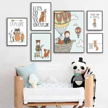 

Adventure Series Decorative Painting Adventure Read a Story Explore Home Decoration Canvas Painting Children's Room Decoration
