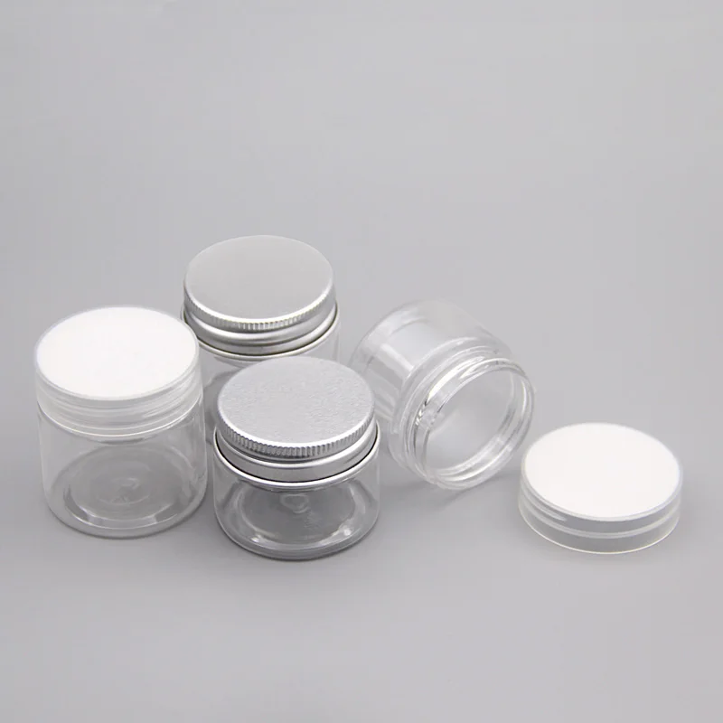 

100pc 20g 30g Mini Empty Clear Cosmetic Cream Containers For Cream Powder Jars Tin Cosmetic Packaging Cream Jars For Canning Pot