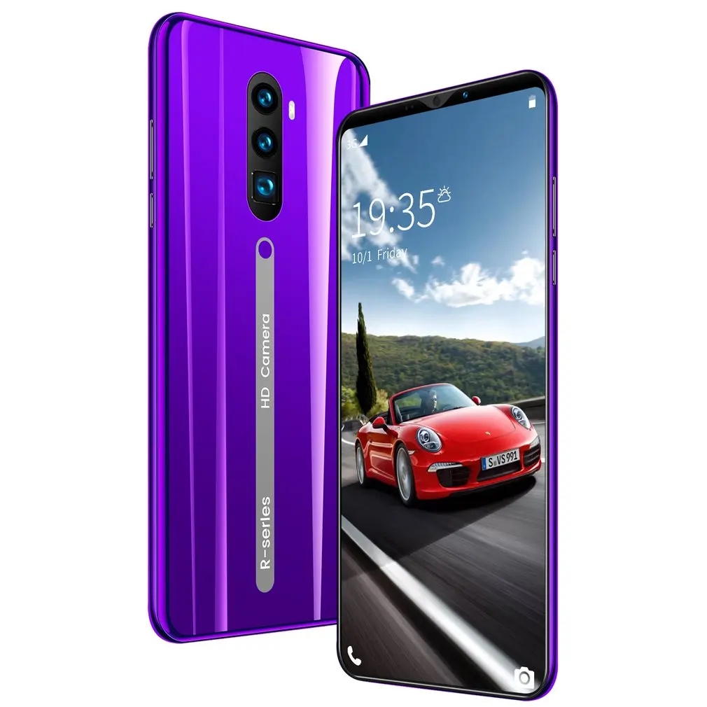 

Rino3 Pro 5.8 Inch Screen Android Phone Purple Water Drop Screen Smartphone Solid Color Mobile Phone Cool Shape Fashion