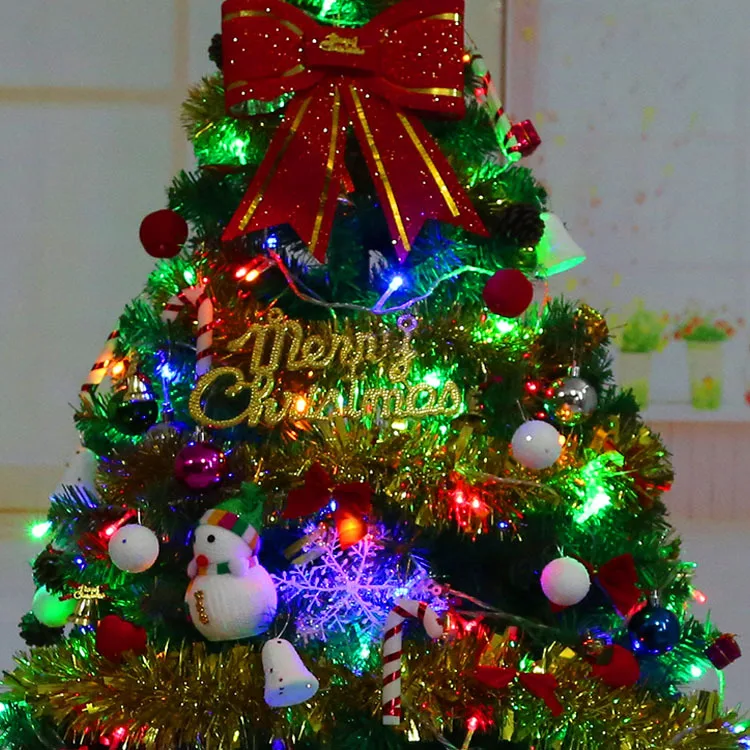Светодиодный светильник роскошное шифрование 150 см пакет Рождественская елка украшения поставки праздничные поставки искусственное дерево украшение для дома