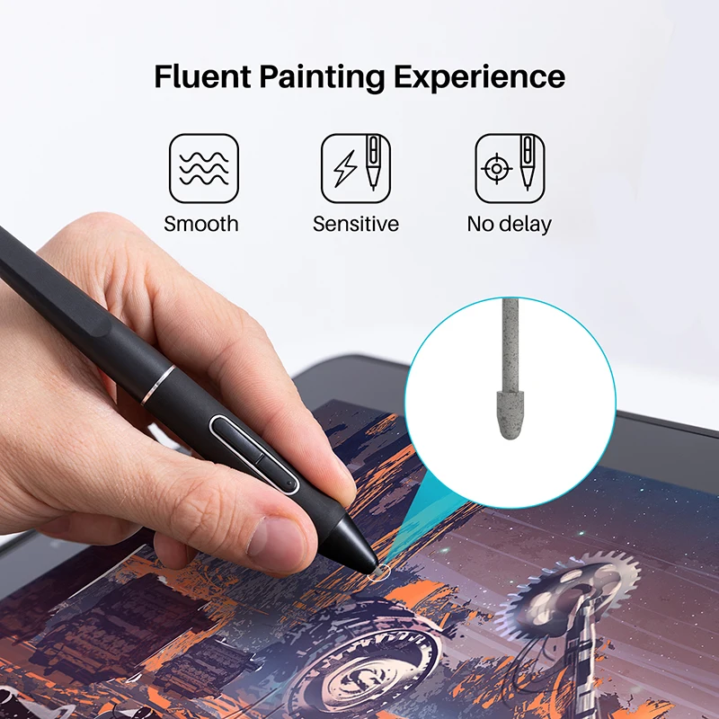 Huion-feltro Nibs Substituição Pen Nib Digital Stylus Tablet Pw517 Kd200 Kamvas Pro 16 k 24 Kamvas 13 - Imagem 4