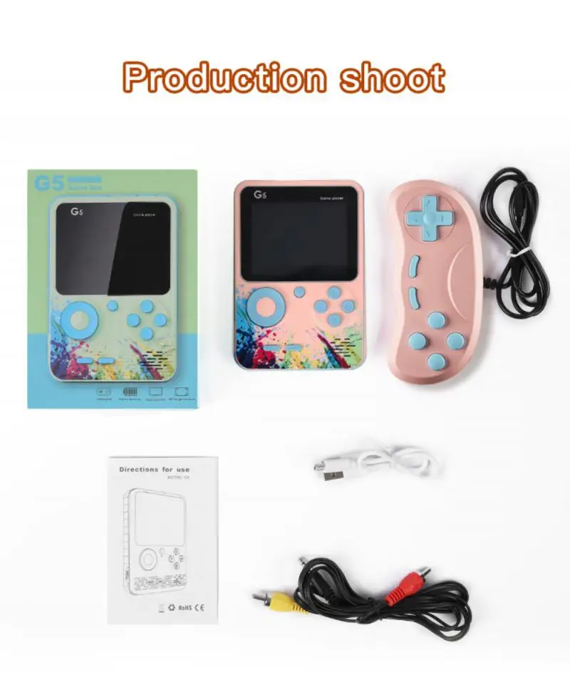 500 In 1 Games Mini Portable 3.0 Inch Retro Video Game Console Classic Pocket Game Console for Kids Gift IPS Online Combat Game