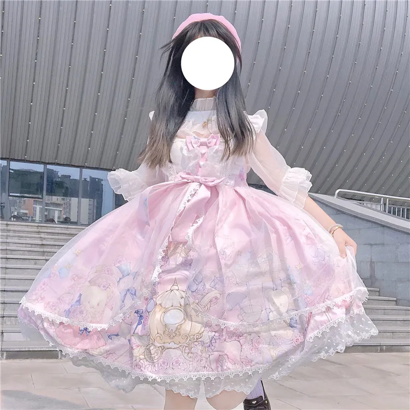 

Lolita Dress Little Bear Carnival Party JSK Dress Summer fairy kei lolita cosplay gothic dress lolita princess dress