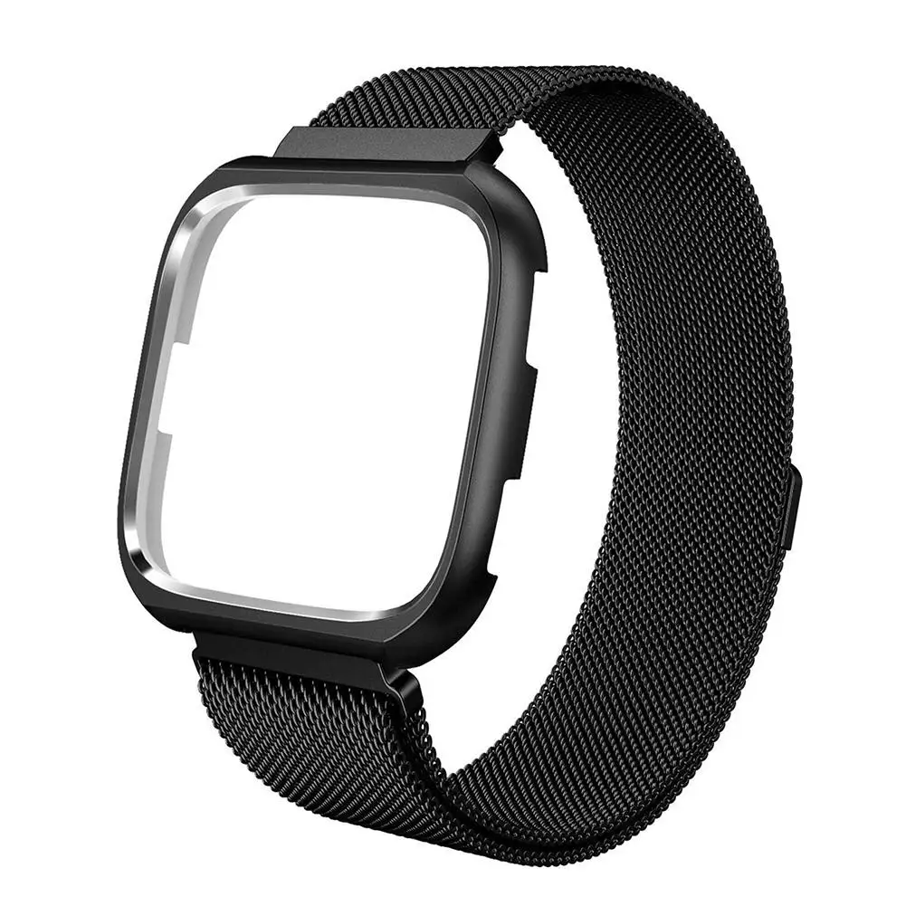 Миланский сетчатый ремешок из нержавеющей стали для Fitbit Versa сменные браслеты ремешок браслет часы Смарт-часы аксессуары
