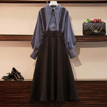 

2020 new fashion women's clothing Spaghetti Strap A-Line dresses for women dress Two piece set