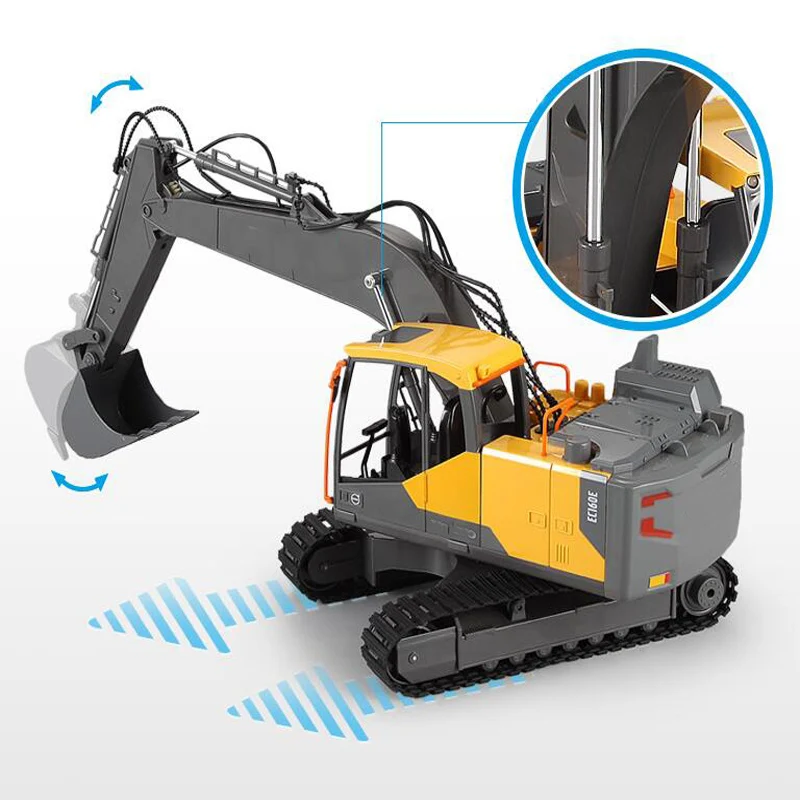 Детский игрушечный экскаватор с дистанционным управлением, модель три в одном, беспроводной пульт дистанционного управления, зарядка, инженерная игрушка для автомобиля