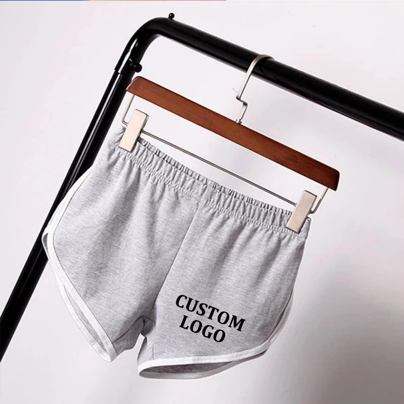Summer Custom Your Logo Home Beach Pants Fitness Casual Ladies Shorts Sexy Skinny Yoga Shorts Casual Lady Elastic Waist