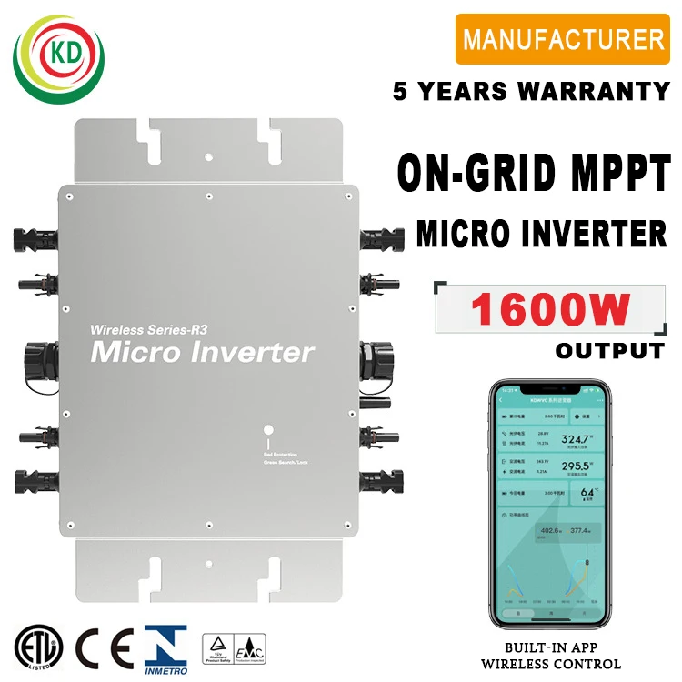 

1600W Hybrid Power Micro Inverter on grid tie solar inverter smart solar power system home with Intelligent Internet of Things